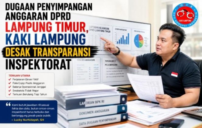 
 Dipanggil Inspektorat Lampung Timur, LSM KAKI: Kami Butuh Bukti Data, Bukan Sekadar ‘Omon-Omon’