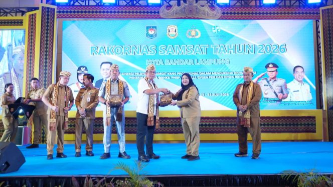 
 Rakornas Samsat 2026, Eva Dorong Inovasi Layanan Pajak dan Promosikan Bandar Lampung