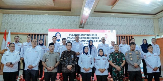 
 Wabup Syaiful Anwar Titip Tiga Misi Utama Saat Pelantikan PMI Lampung Selatan